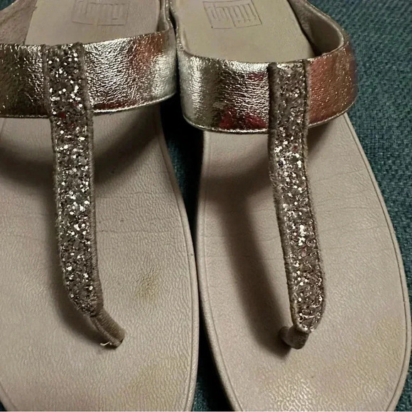 Silver FitFlop Sandals Size 10 - Picture 4 of 6